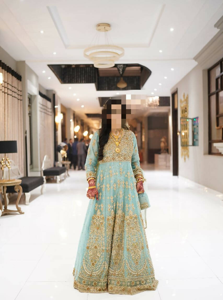 Dazzling Blue Double Maxi | Women Bridals | Medium | Worn Once