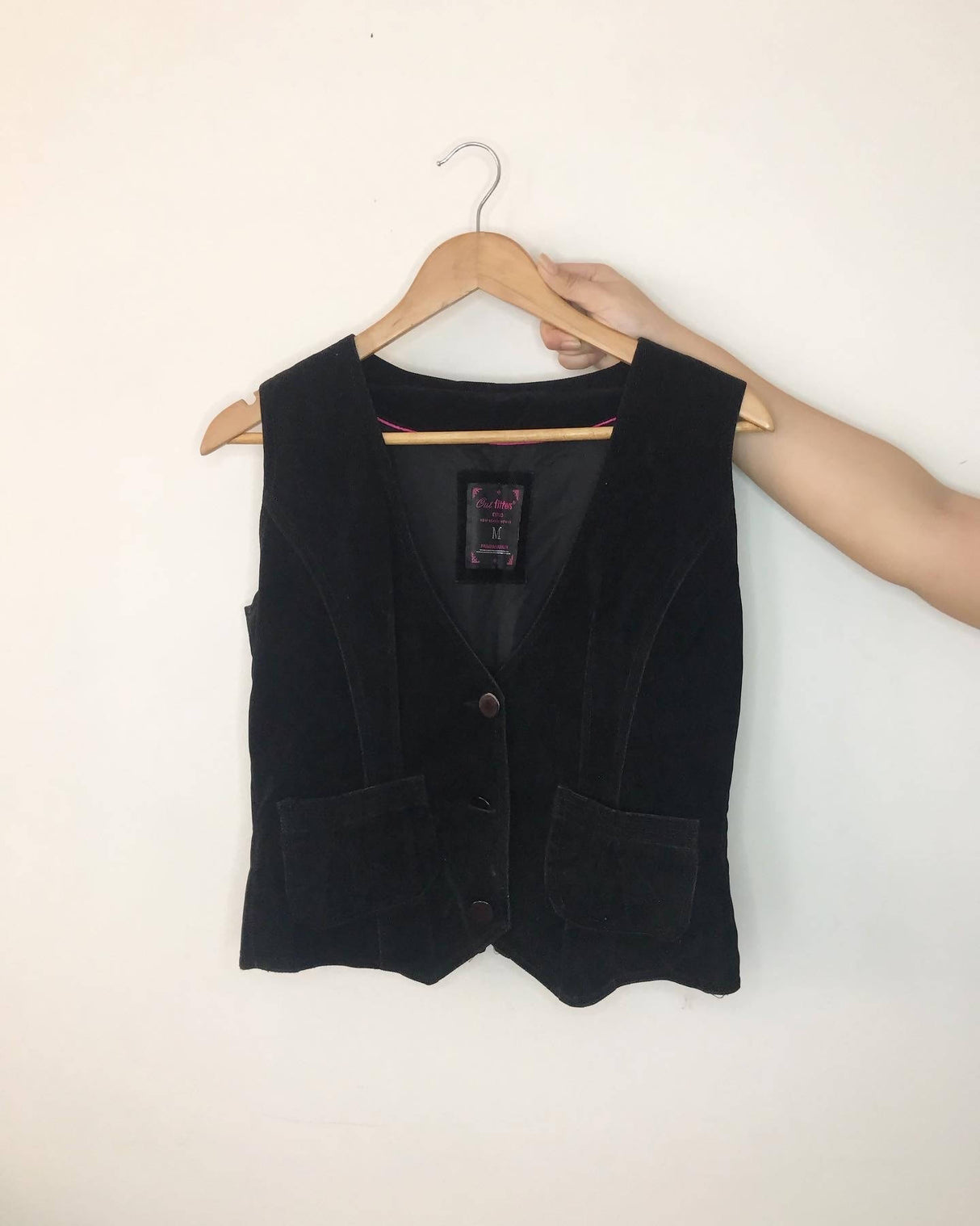 Outfitters | Black Formal Corduroy Blazer Vest | Women Tops & Shirts | Medium |Worn Once