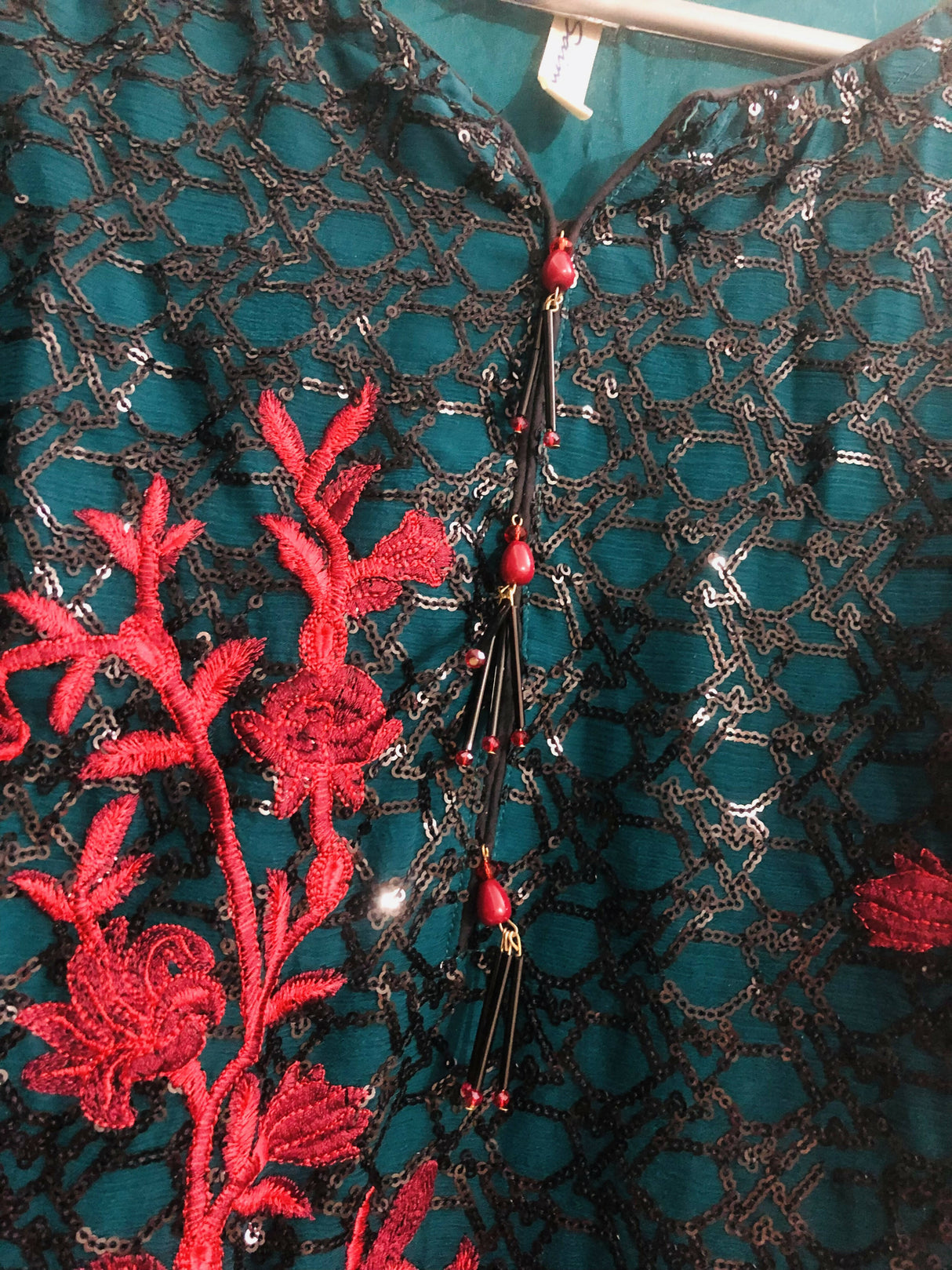 Saima.B | Green Shirt With Trouser | Women Branded Formals | Small | Preloved