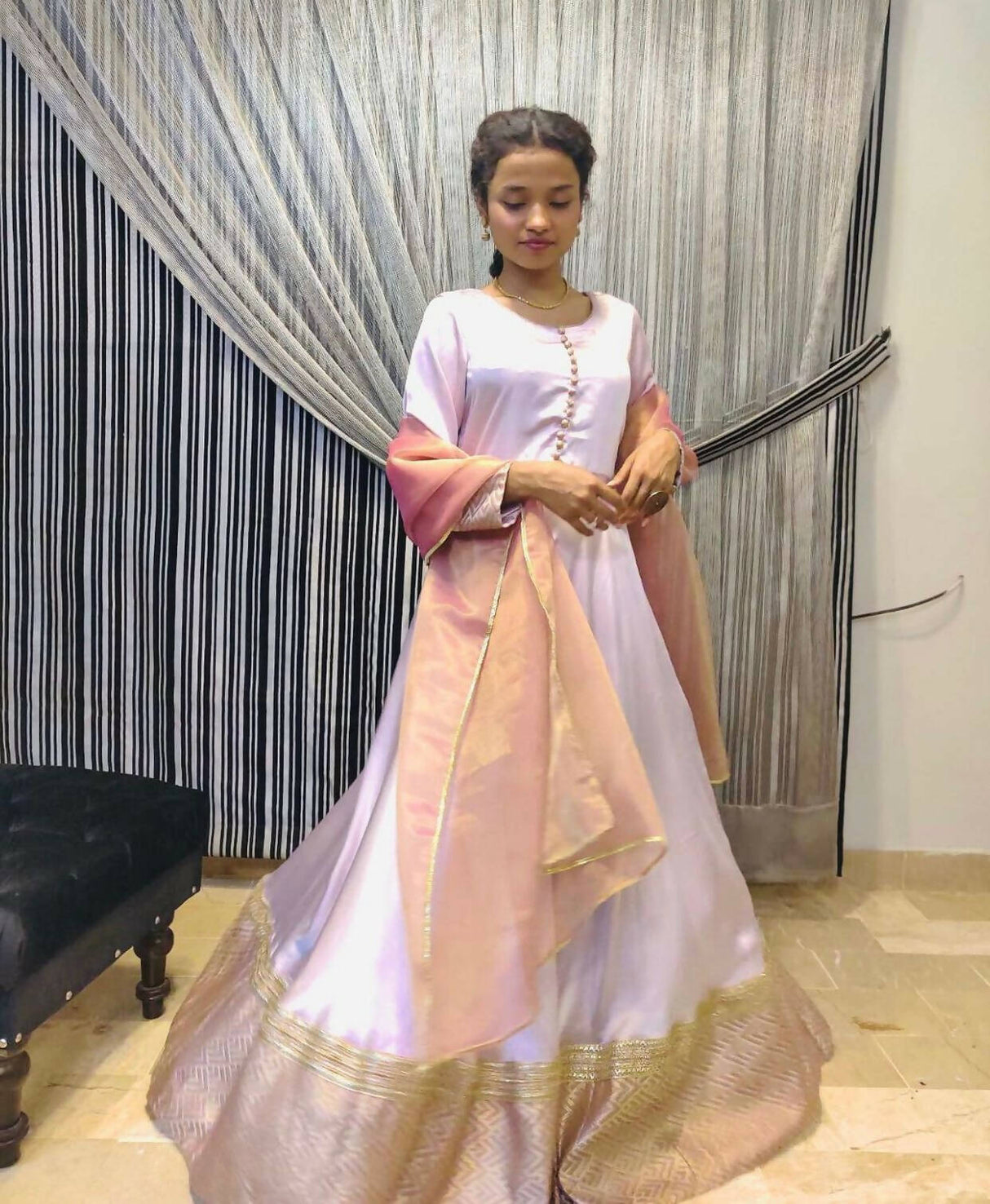 Flowy Lilac Frock | Women Locally Made Formals | Medium | New