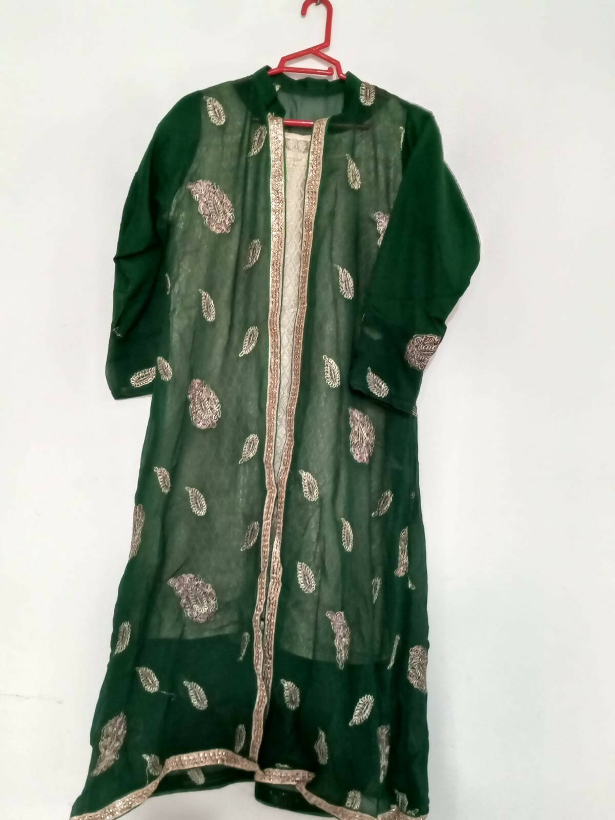 Green Gown Style Suit | Women Formals | Medium | Preloved