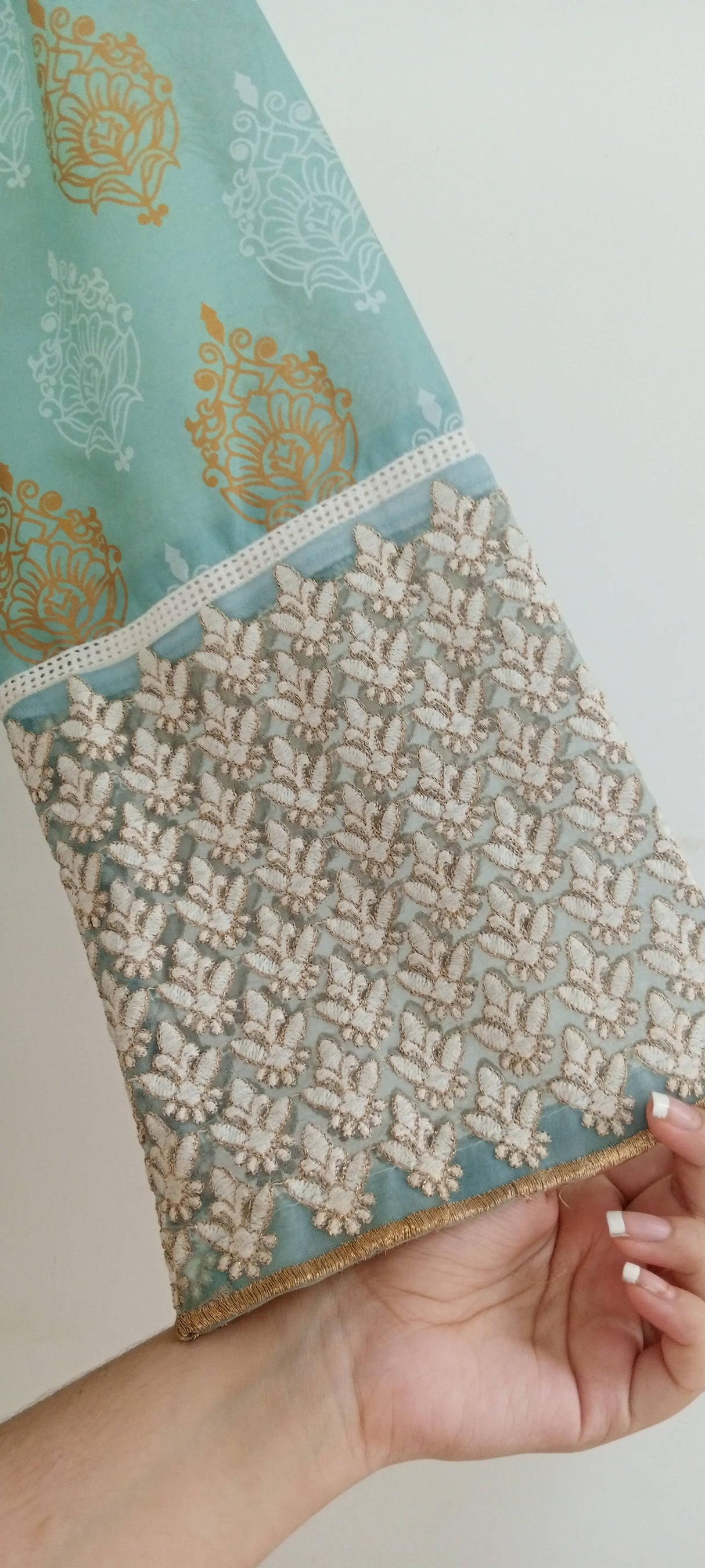 Limelight | Teal Sea Blue Embroidered kurta | Women Branded Kurta | Medium| Preloved