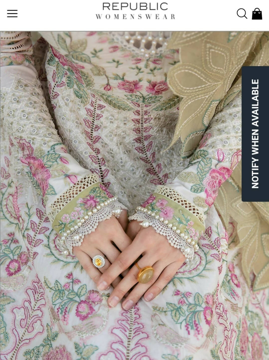 Republic | Heavily Embroidered Frock | Women Frocks & Maxis | Small |Worn Once