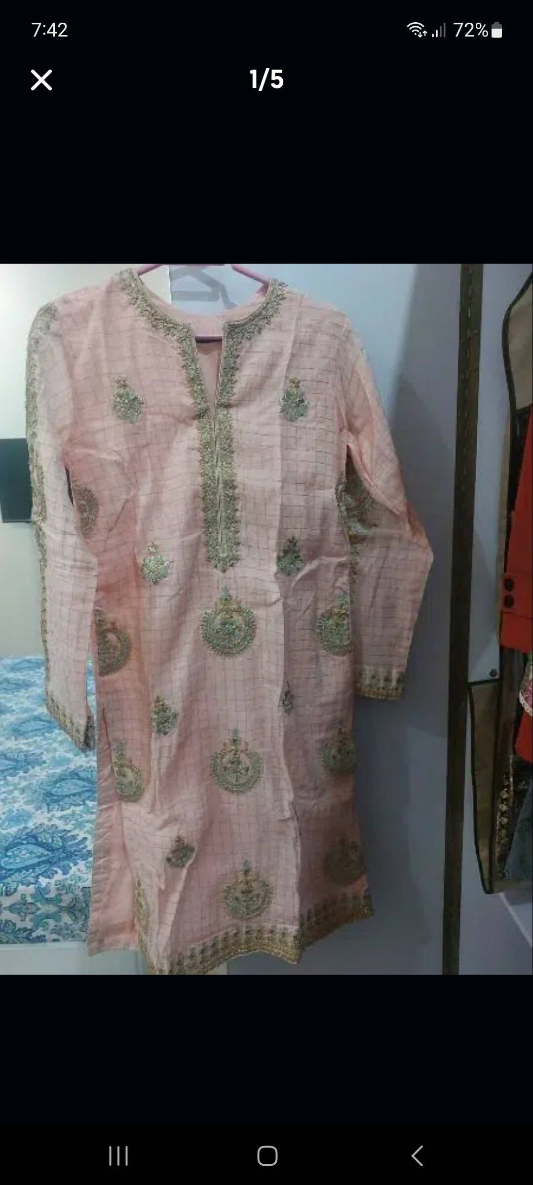 Alkaram | 3 PC Embroidered suit | Women Branded Formals | Small | Worn Once