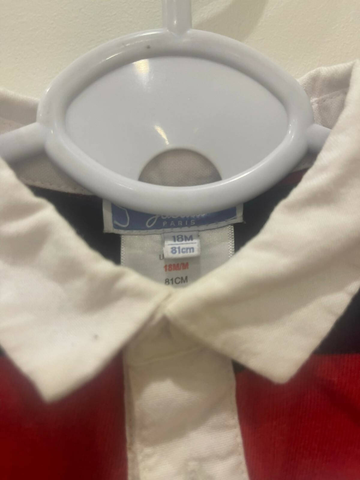 Jacadi | Red Striped Shirt (18 months) | Boys Tops & Shirts | Preloved