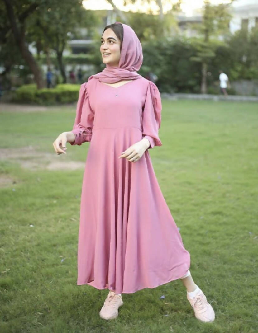 Nazmina long Pink Casual Maxi | Women Frocks & Maxis | Small | Wore Once