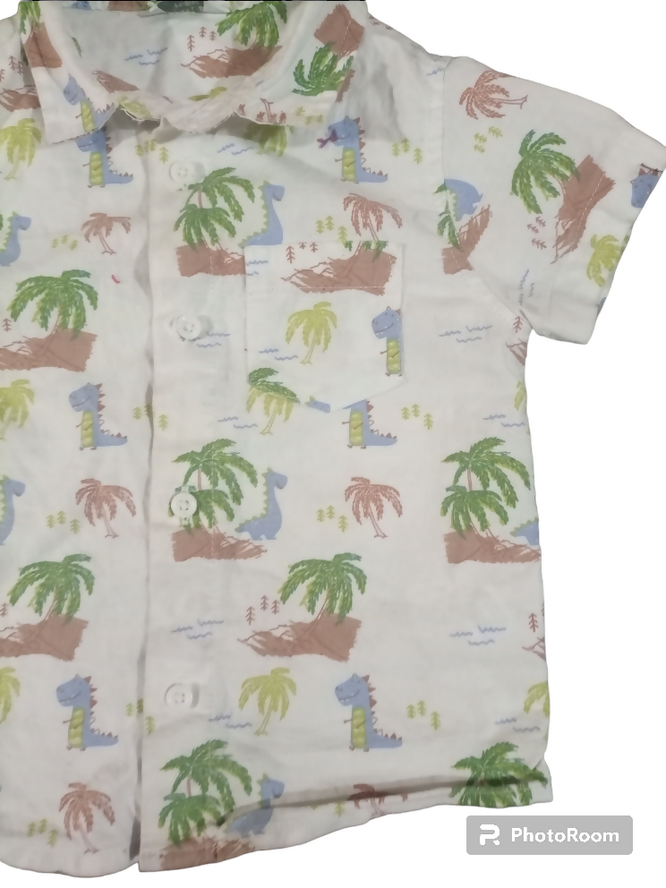 Max | Printed White Shirt (Size: 1 to 2 years ) | Boys Tops & Shirts | Preloved
