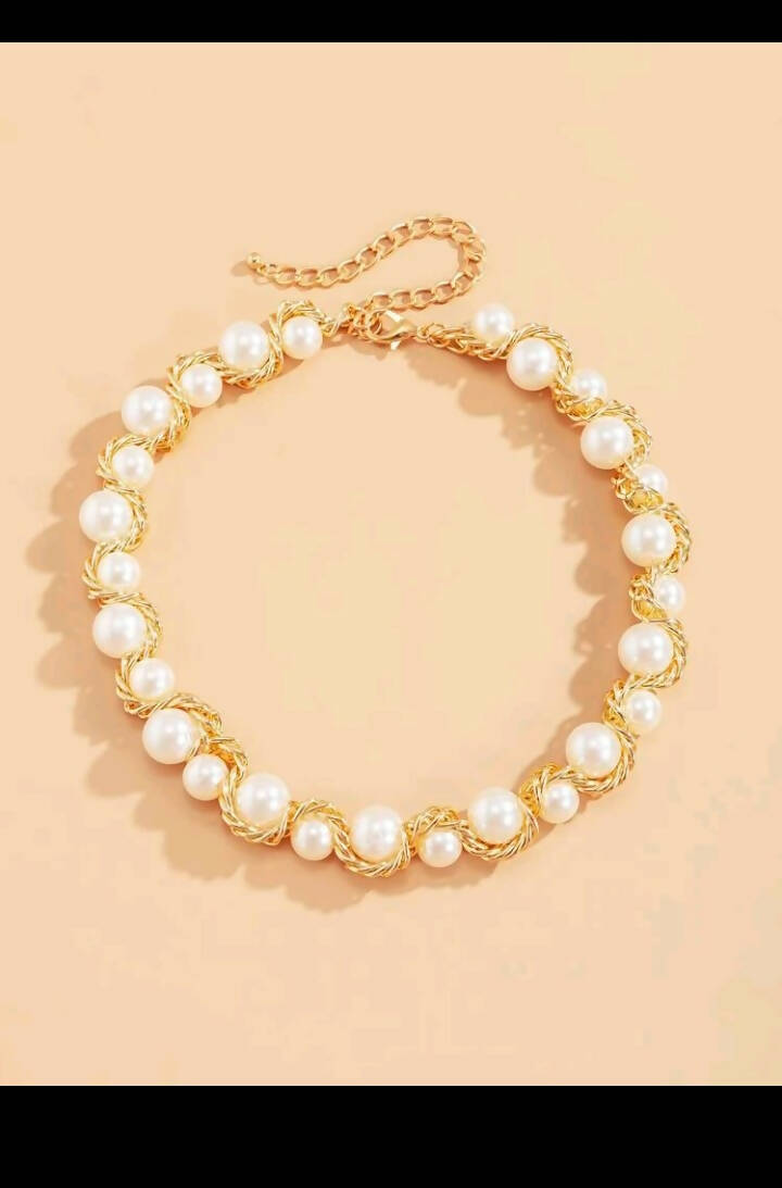 Shein | Faux Pearl Beaded Necklace | Women Jewelry | Brand New