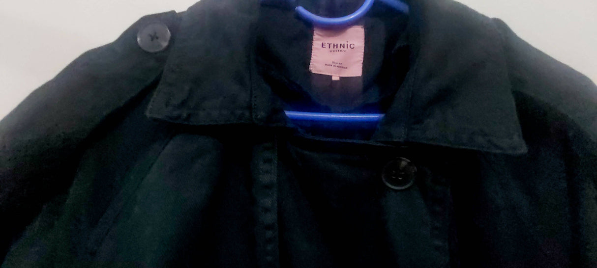 Ethnc | Black Trench Coat (Size: M ) | Women Sweaters & Jackets | Preloved