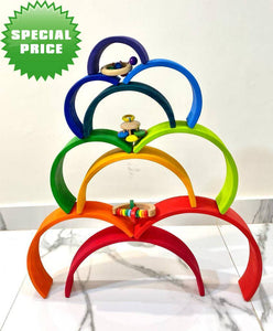 12-piece Rainbow Stacker | Montessori Toy | Brand New