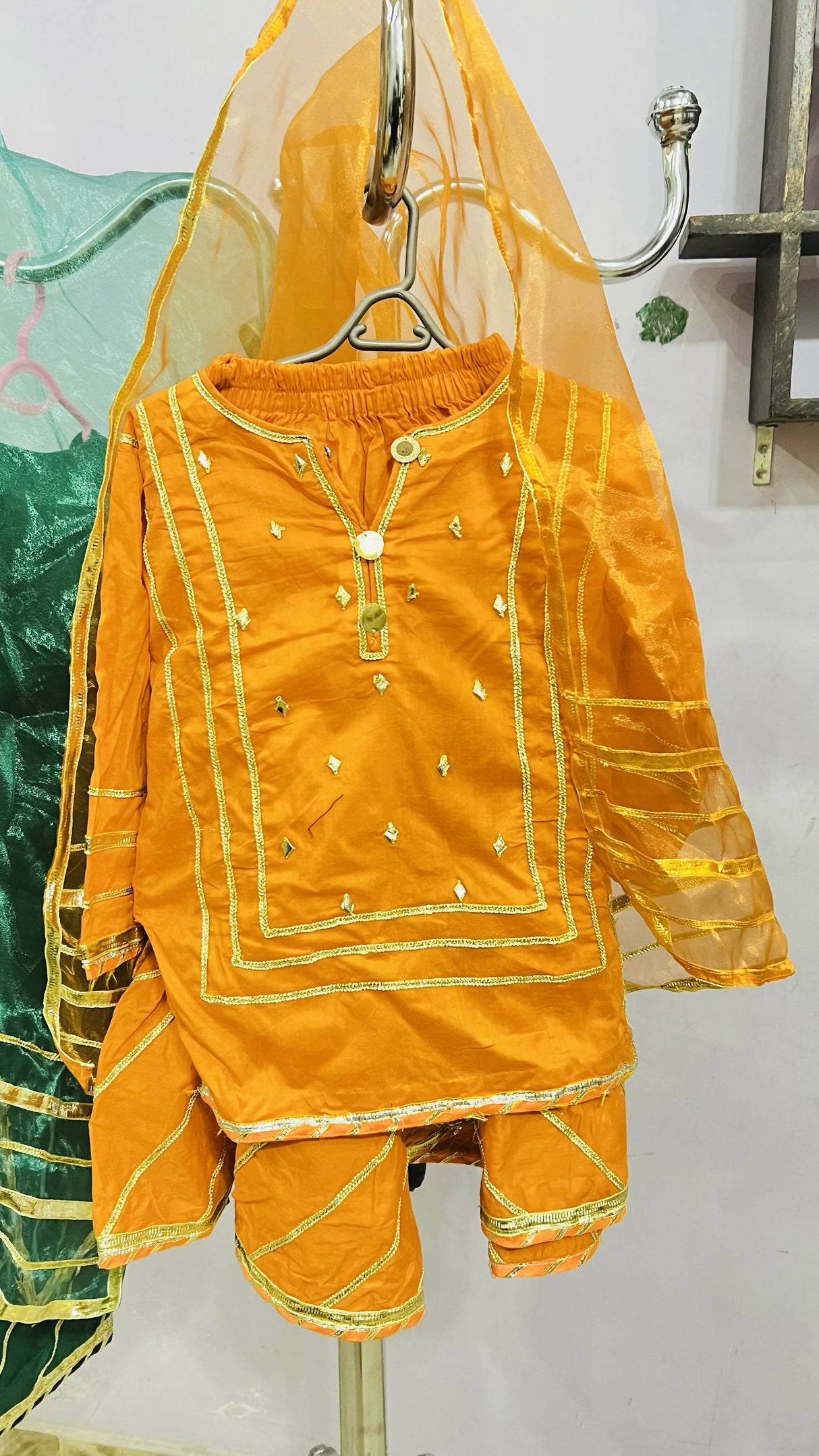 Yellow & Girl Gharara | Kids | Girls Shalwar Kameez | 3 Yrs & 5 Yrs | Worn Once