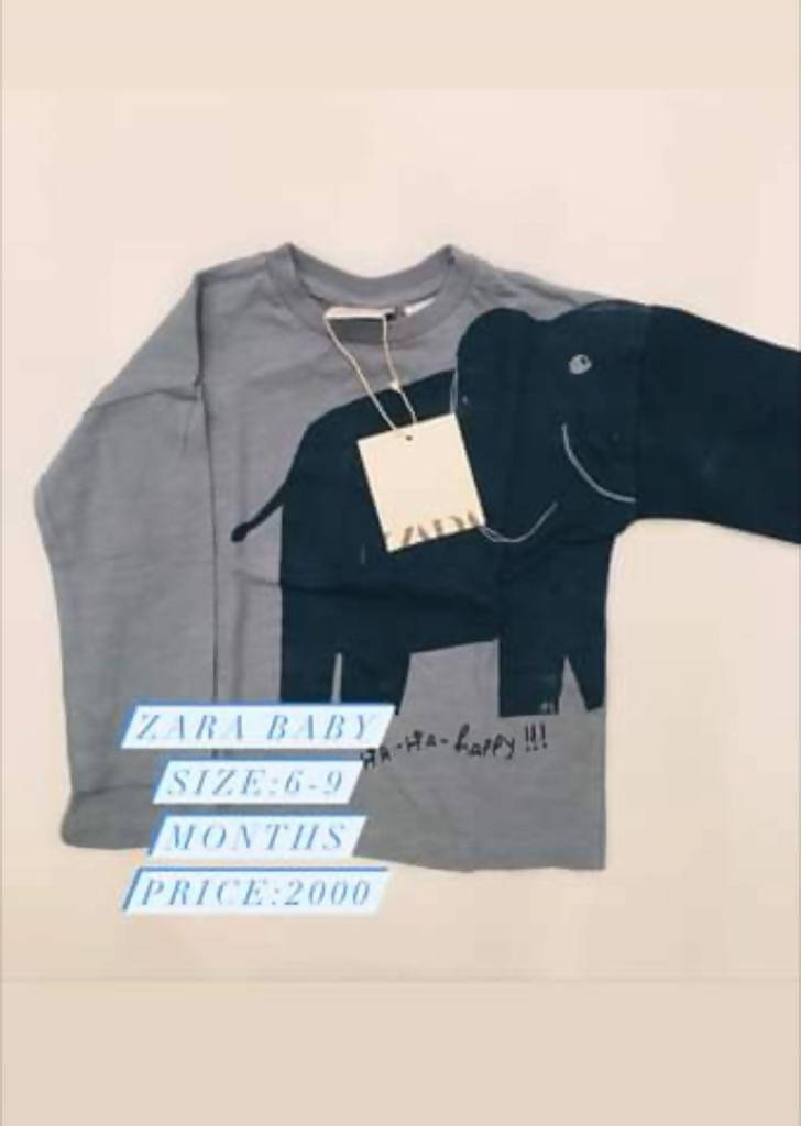 Zara | Elephant Shirt | Baby Tops & Shirts | Size: 6-9 months | Brand New with Tags