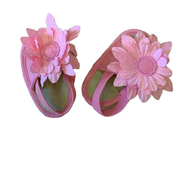 Pink Floral Sandals | Baby Shoes | Size 0-3 months | Preloved