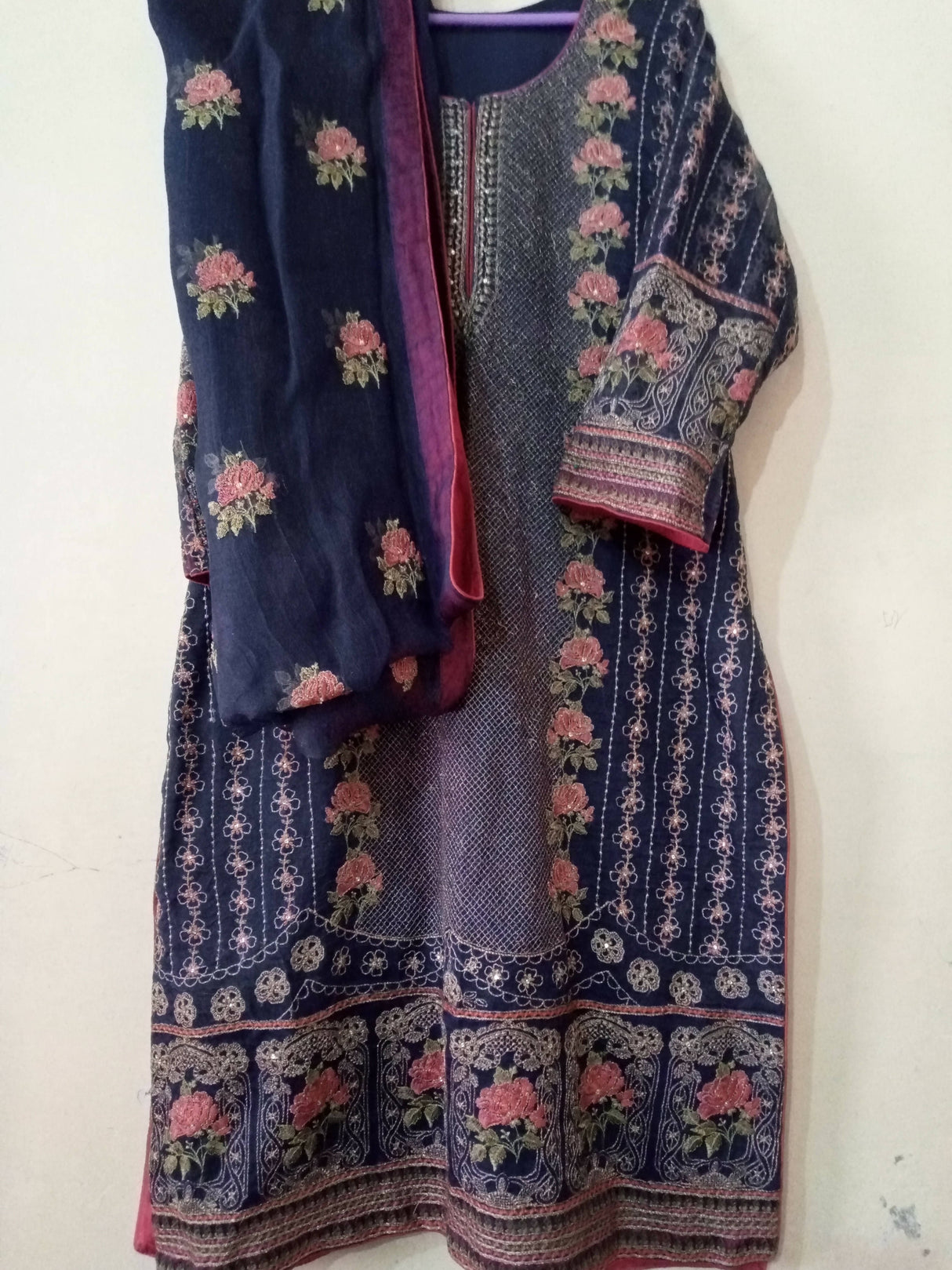 Bareeze | Blue Stitched 3 Pcs Suit | Women Branded Kurta | Medium to Large | Worn Once