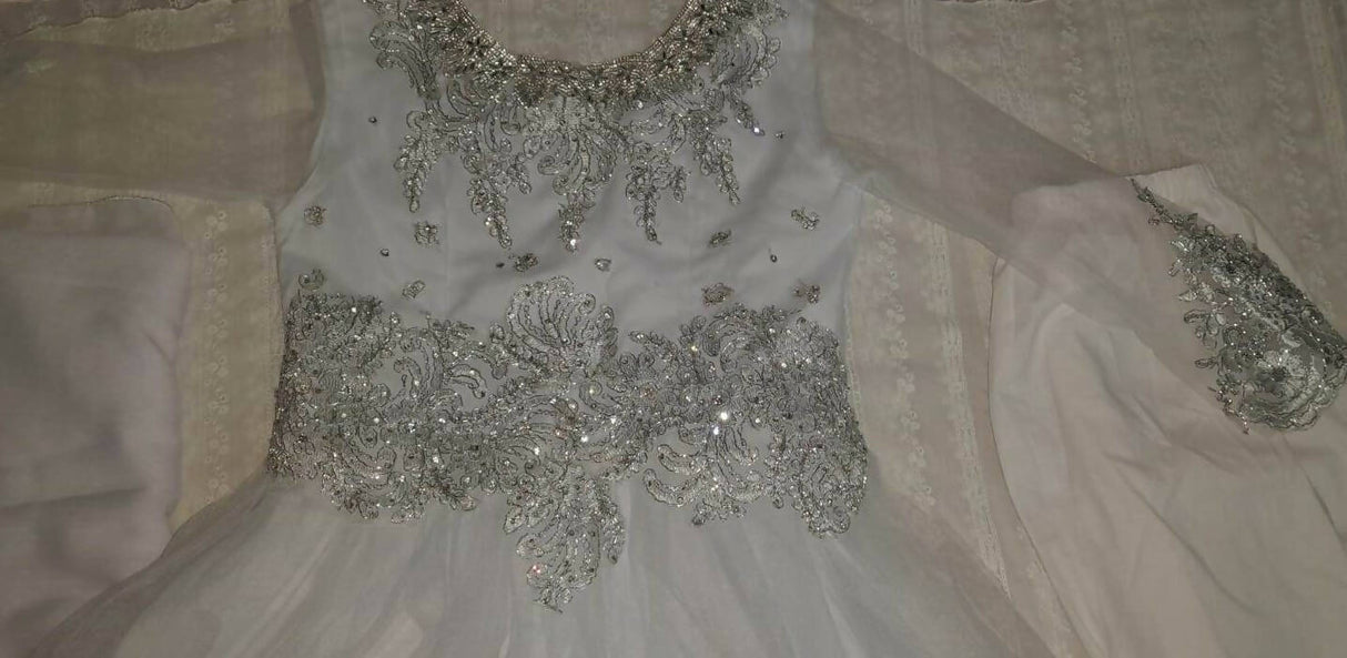 White Frock | Women Frocks & Maxis | Medium | Worn Once