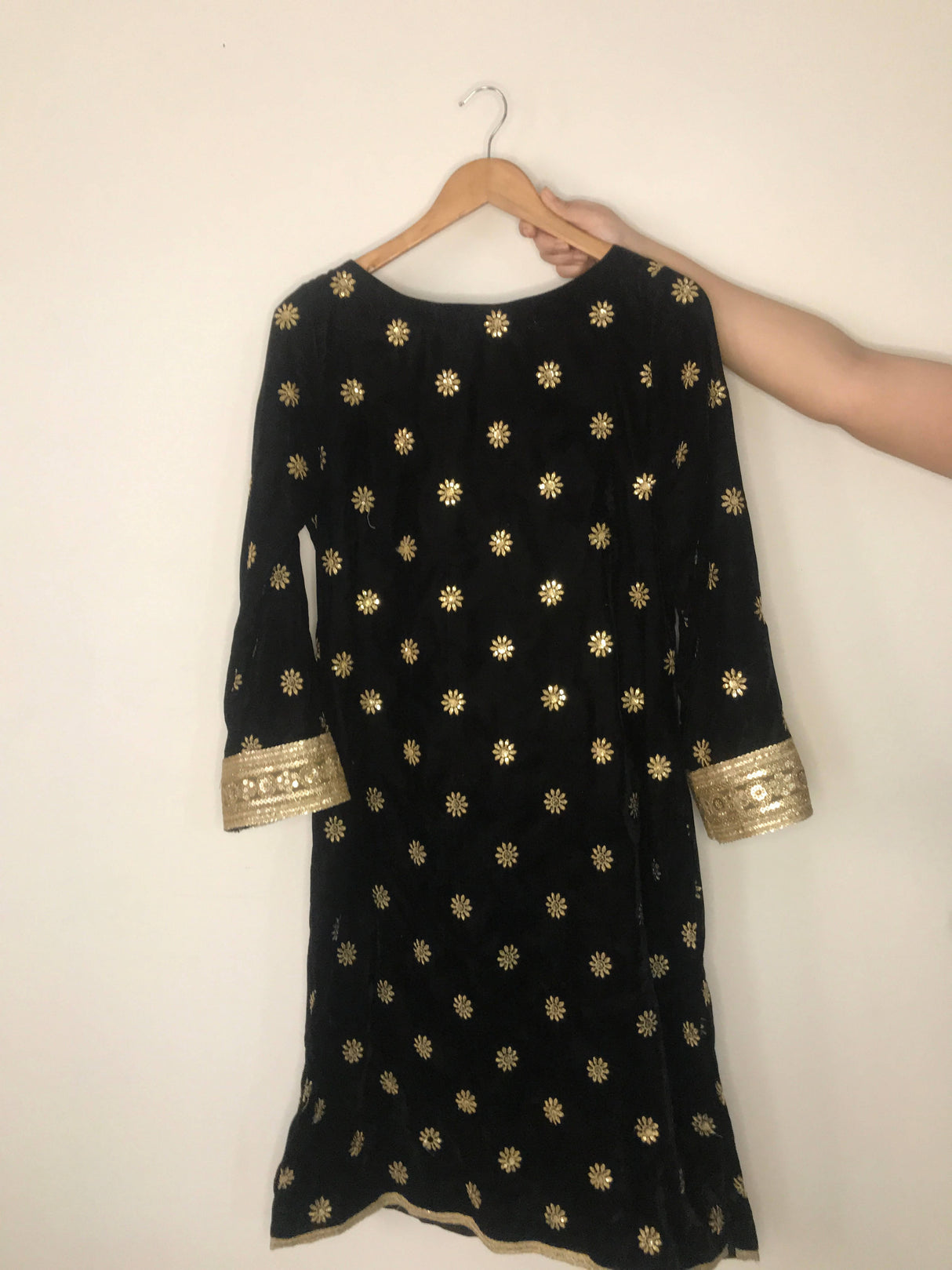 Velvet Embroidered Suit | Women Locally Made Formals | Medium| Worn Once