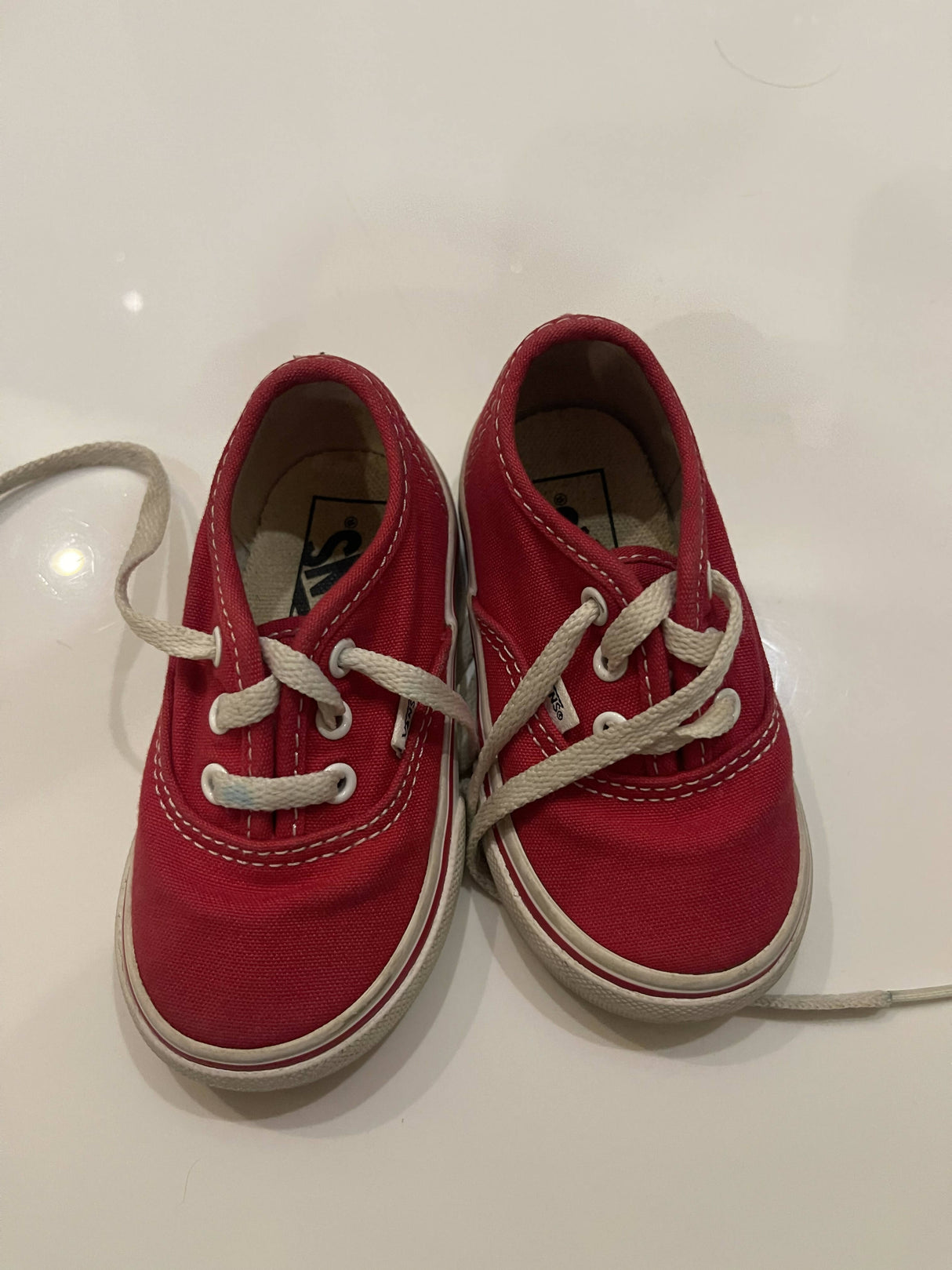 Vans | Kids | Baby Shoes | Girls Shoes | Red Laced joggers | Size: 6-12 months | Preloved