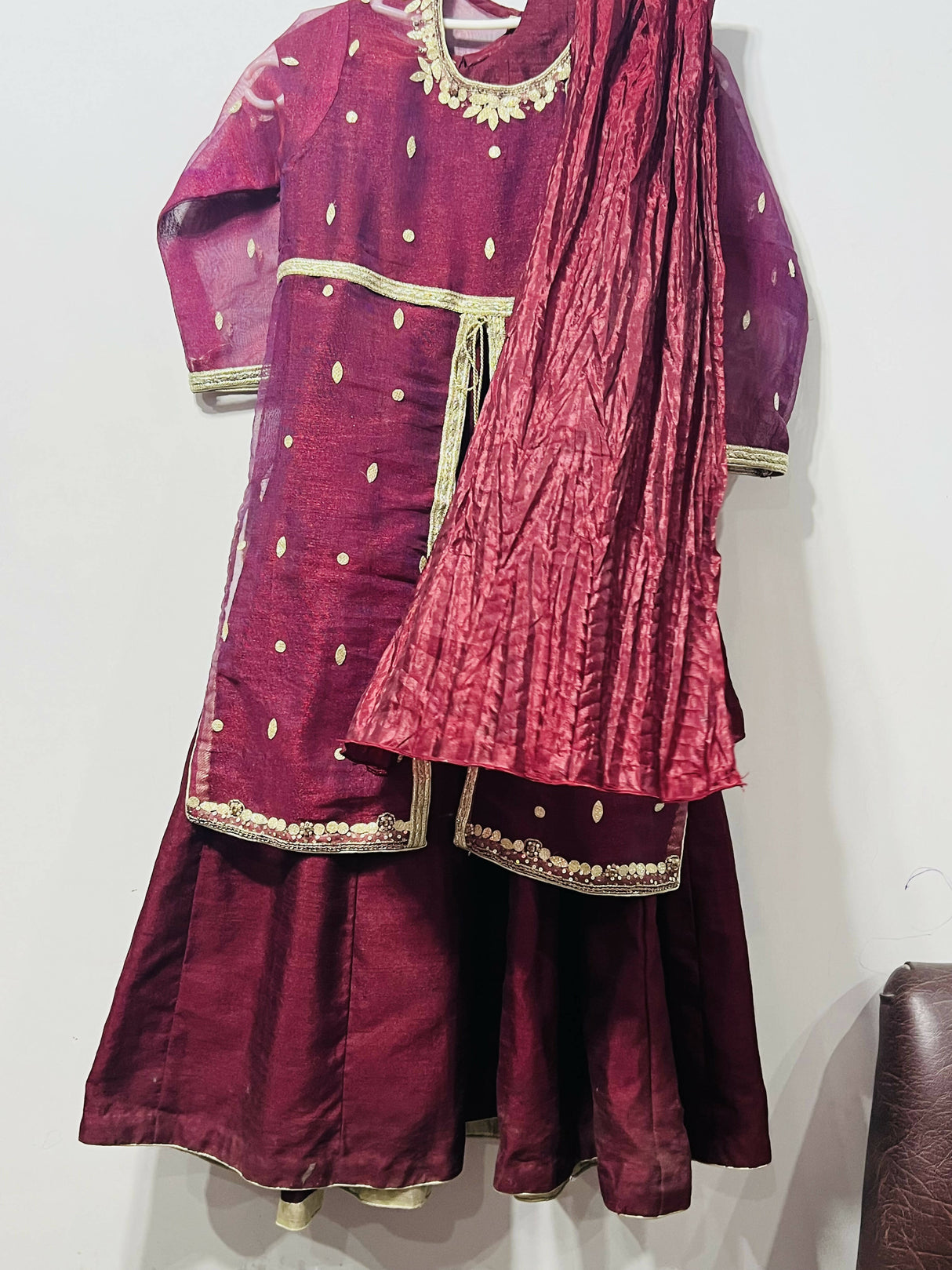 Kids Traditional Hand Work Suit | Kids | Girls Shalwar kameez | Size: 3-4 & 5-6 Yrs | Worn Once
