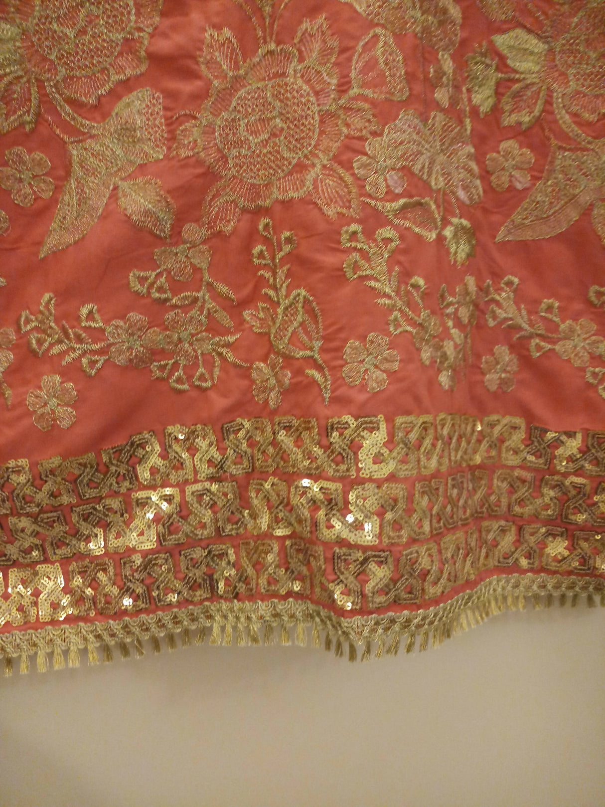 Gold and Pink Embroidered Kurta | Women Locally Made Formals |Small | Brand New