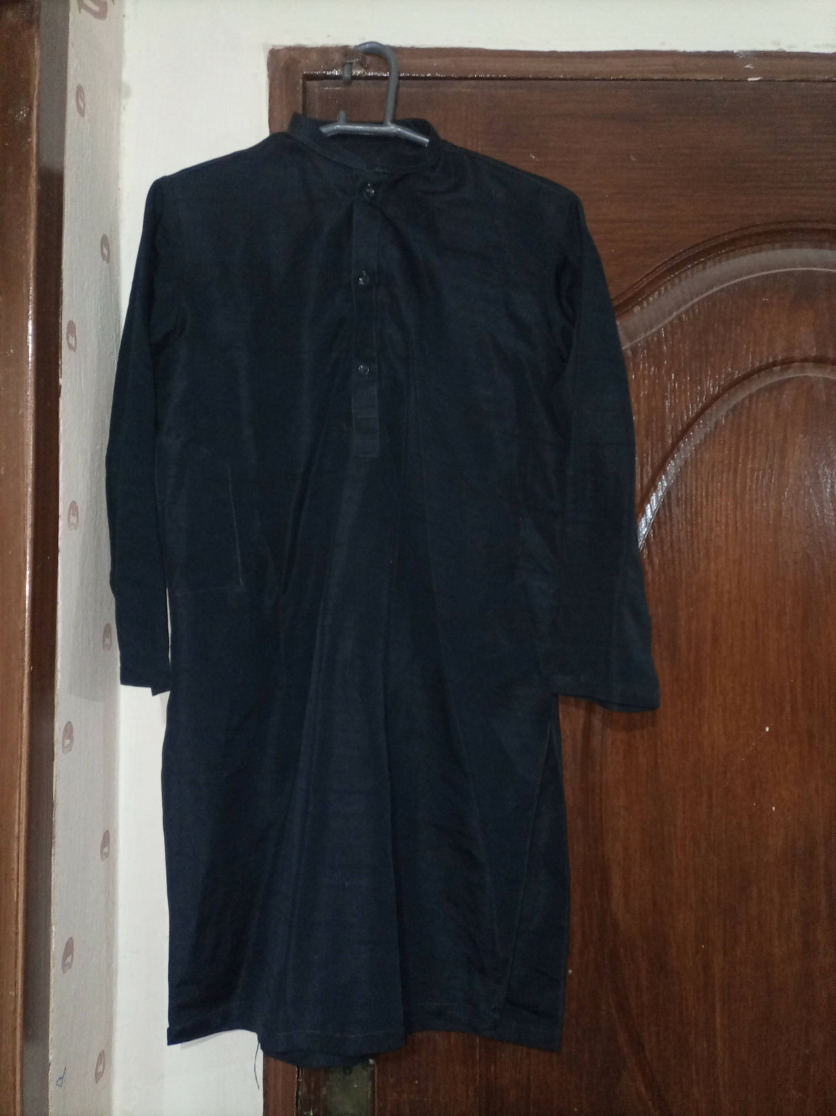 Black Raw Silk Kurta Shalwar | Boy's Shalwar Kameez | Size :8 to 11 years| Worn Once