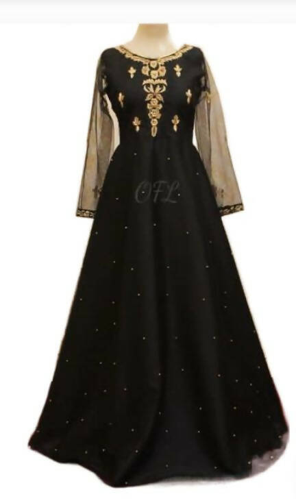 Black Long Maxi (Size: M )| Women Frocks & Maxis | New
