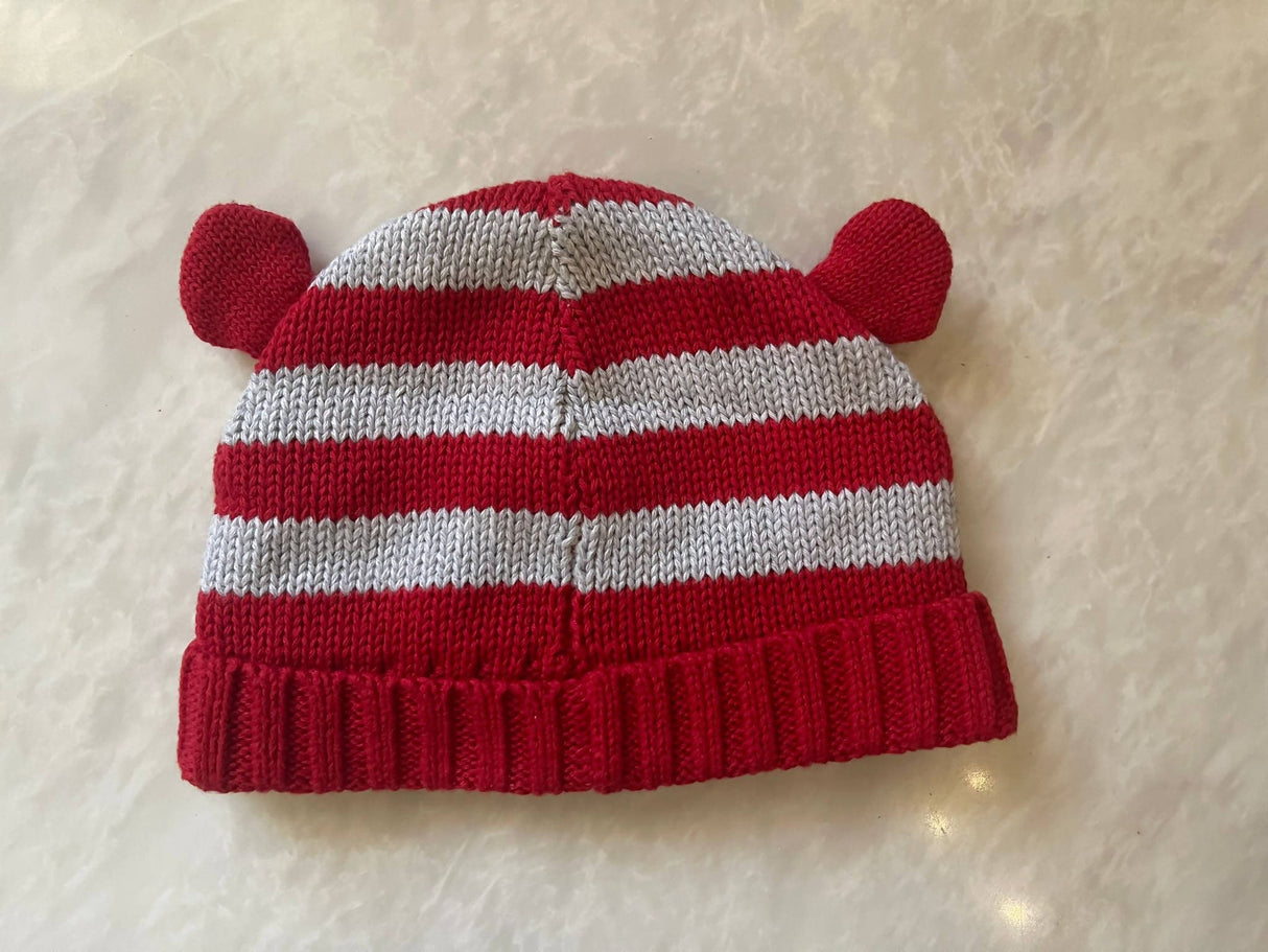 Next | Red Striped Cap Hat | Baby Accessories | 3-6mths | Preloved