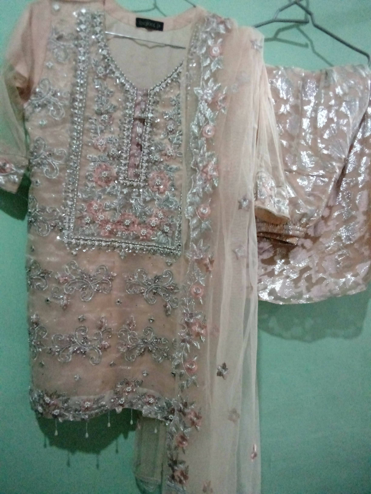 Embroidered Party Wear Suit | Women Locally Made Formals | Medium | Worn Once