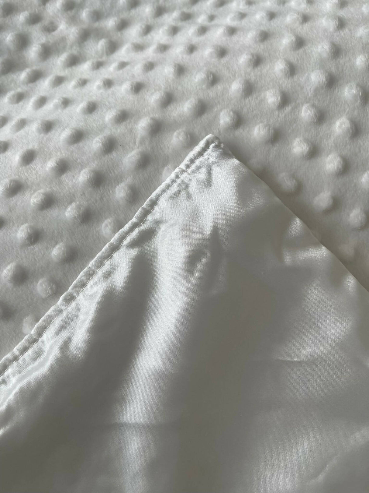 White Baby Blanket Silk Fabric On One Side | Kids | Baby Accessories | Preloved