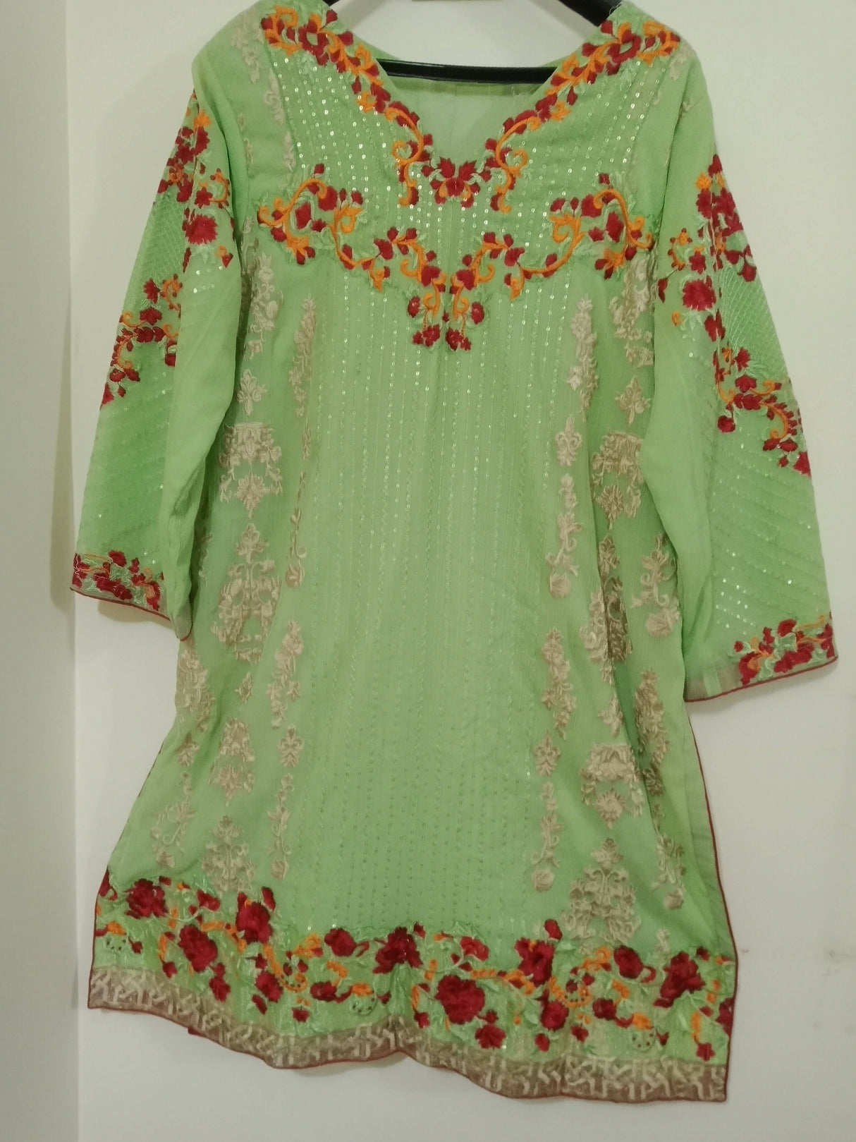 Green 3 PC Suit | Women Formals | X-Large | New