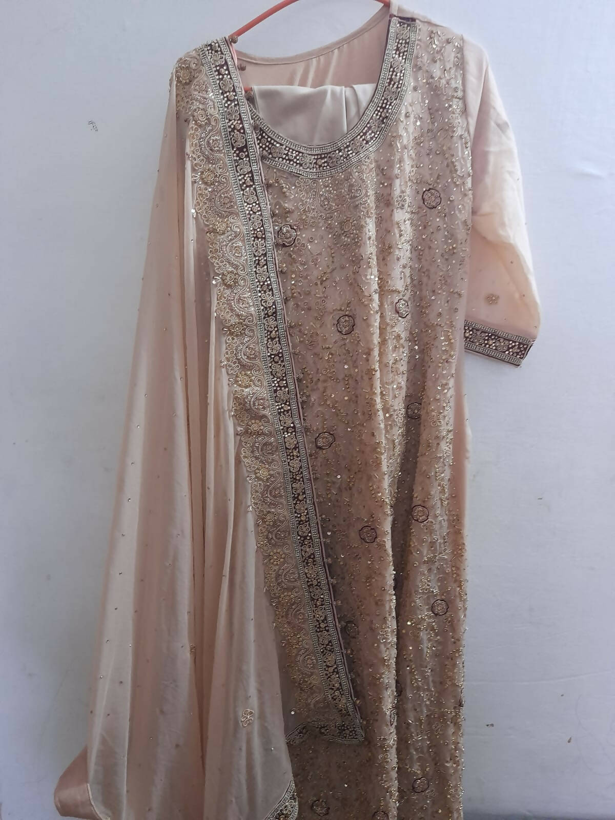 Golden Women Embroidery Maxi | Women Locally Made Formals | Large | Worn Once