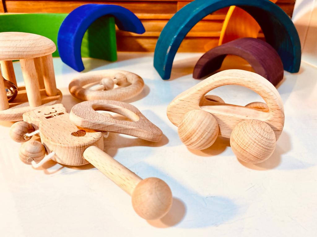 Wooden Rattle Set | Montessori Toys | Kids Toys & Baby Gear | Brand New