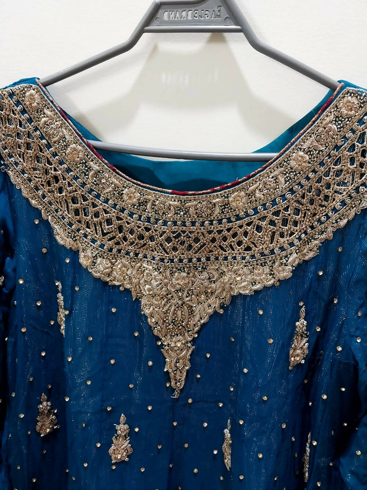 Stylish Teal color Party wear Dress | Women Locally Made Formals | Large | Preloved