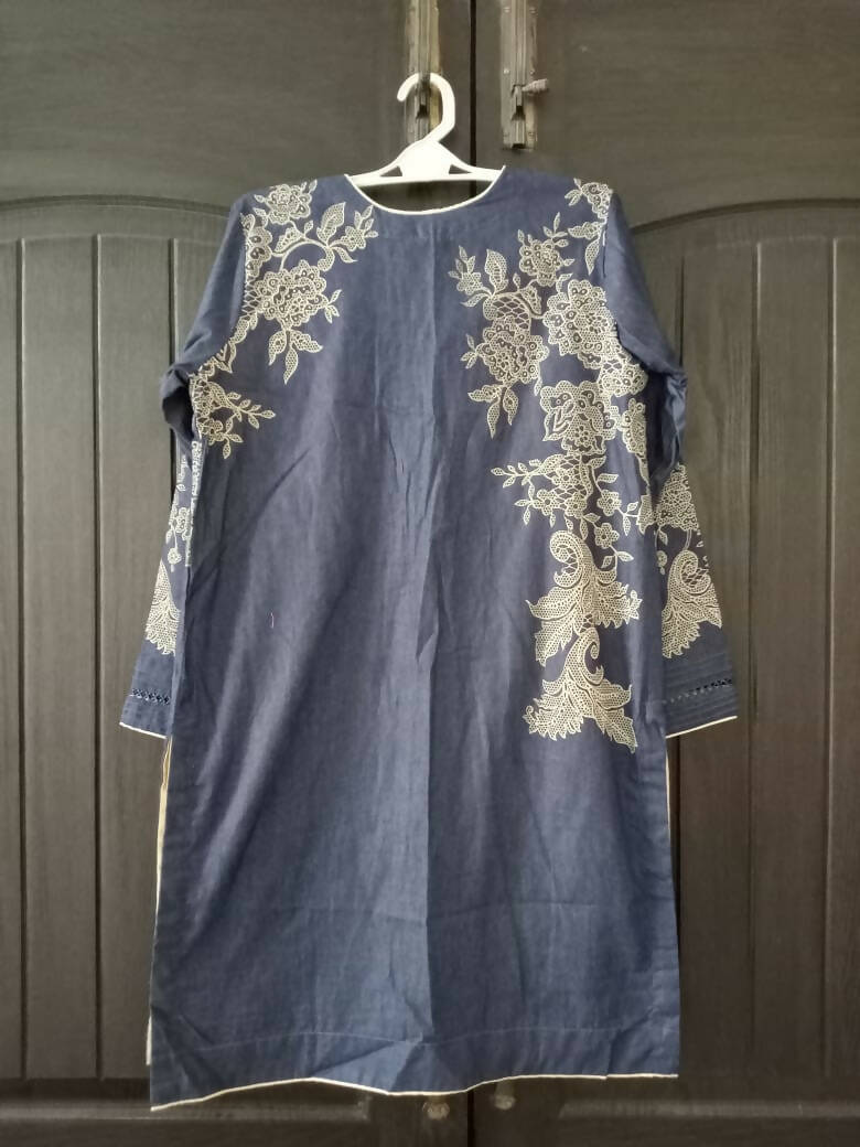 Alkaram | Blue Printed Kurta | Women Branded Kurta | XSmall | New