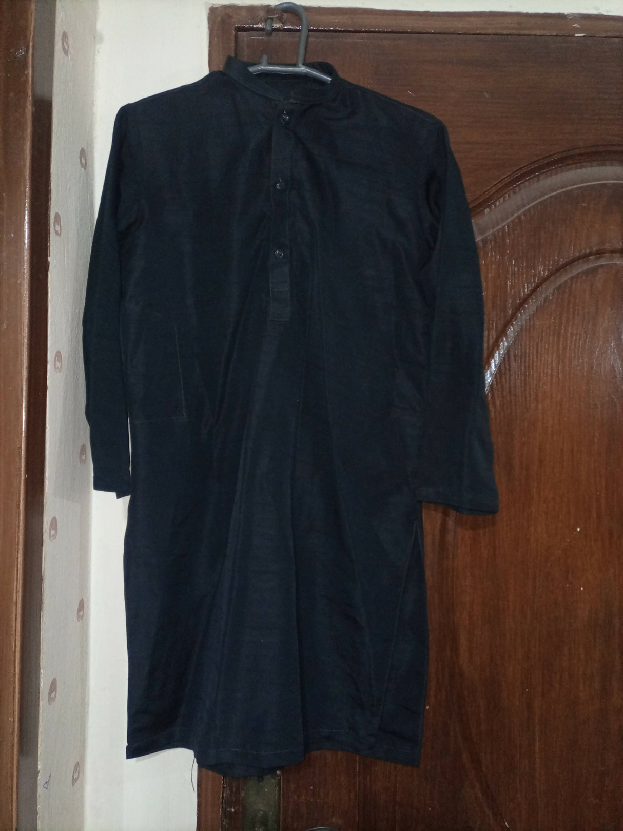 Black Raw Silk Kurta Shalwar | Boy's Shalwar Kameez | Size :8 to 11 years| Worn Once