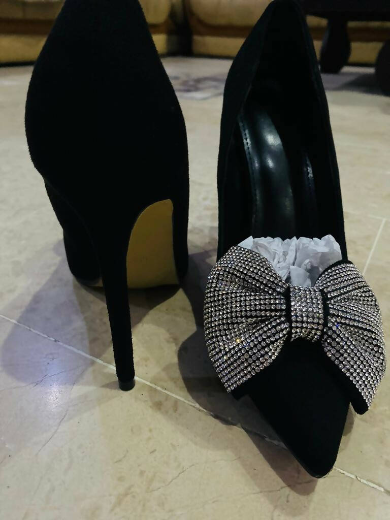 Shein | International Branded Velvet Coated Sandals ( Size : 40 ) | Women Shoes | Heels | Brand New