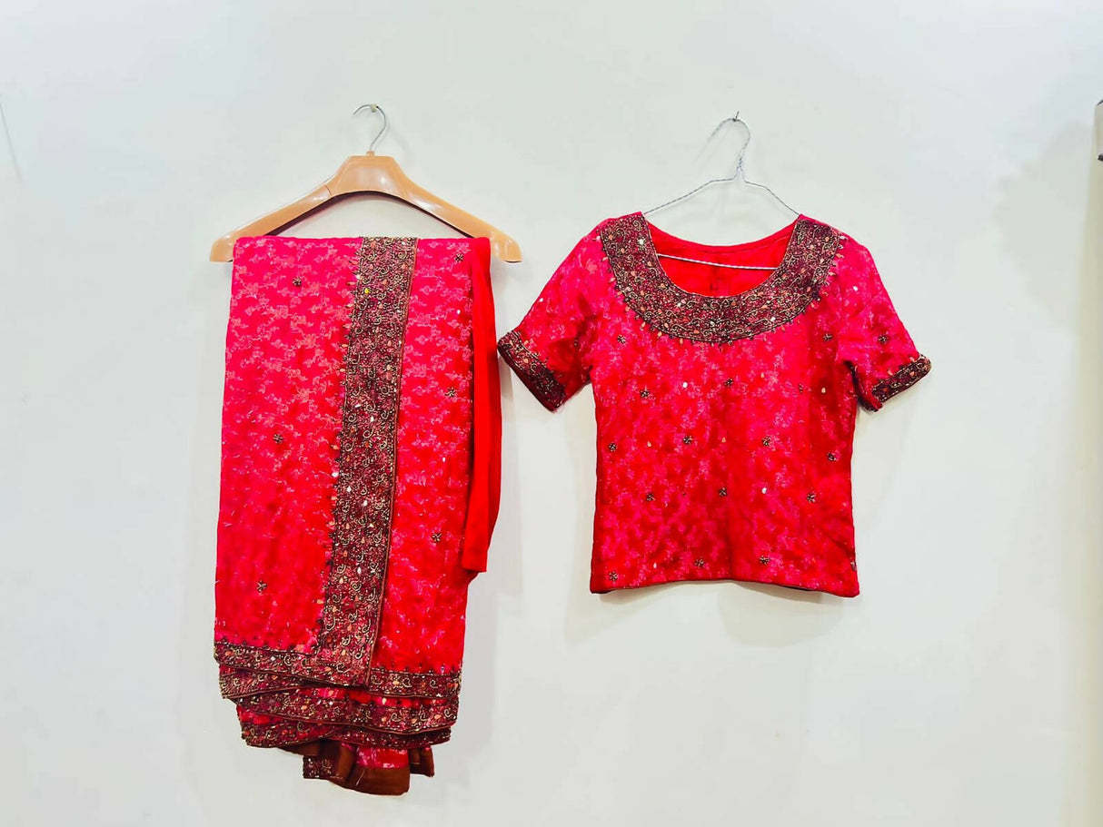 Red Heavy saree | Women Sarees | Women Locally Made Formals | Medium | Preloved