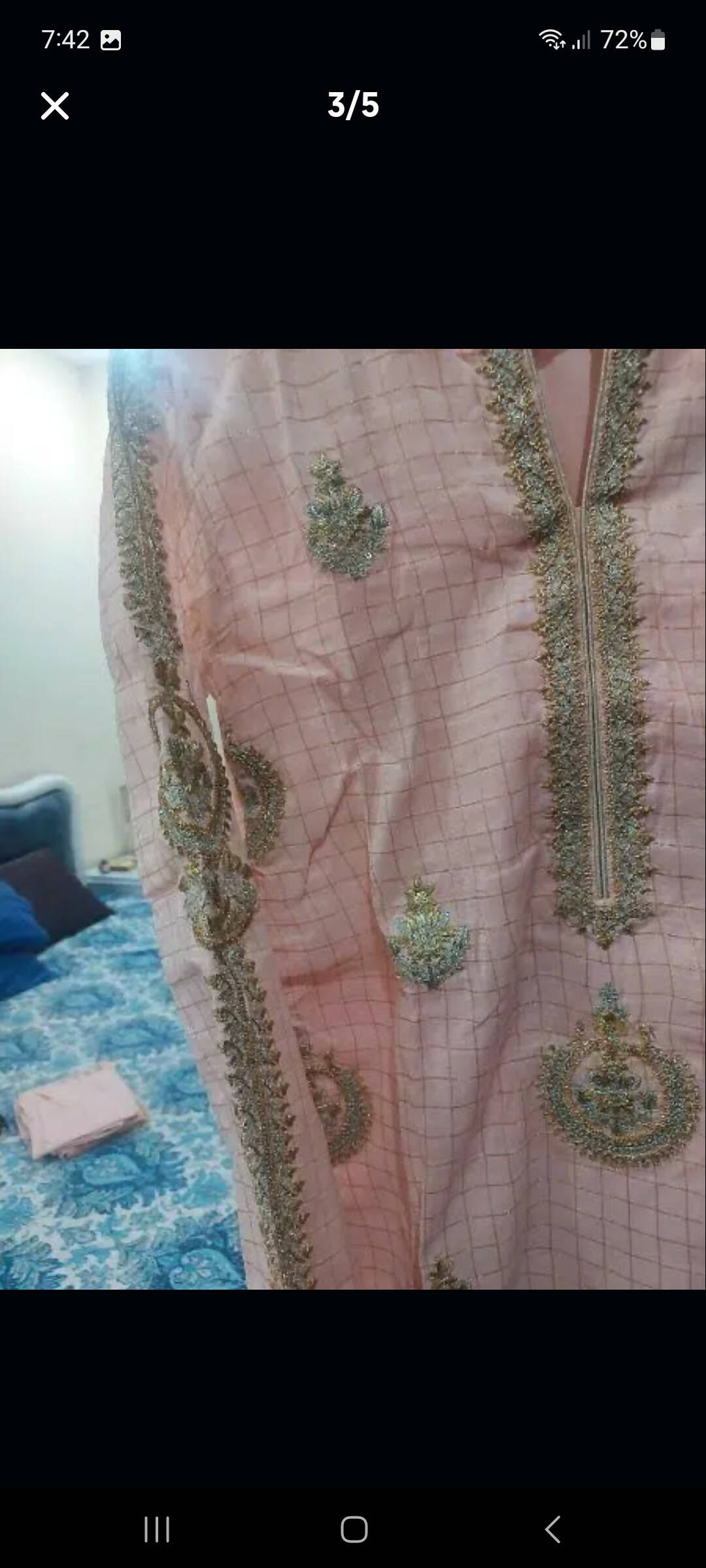 Alkaram | 3 PC Embroidered suit | Women Branded Formals | Small | Worn Once