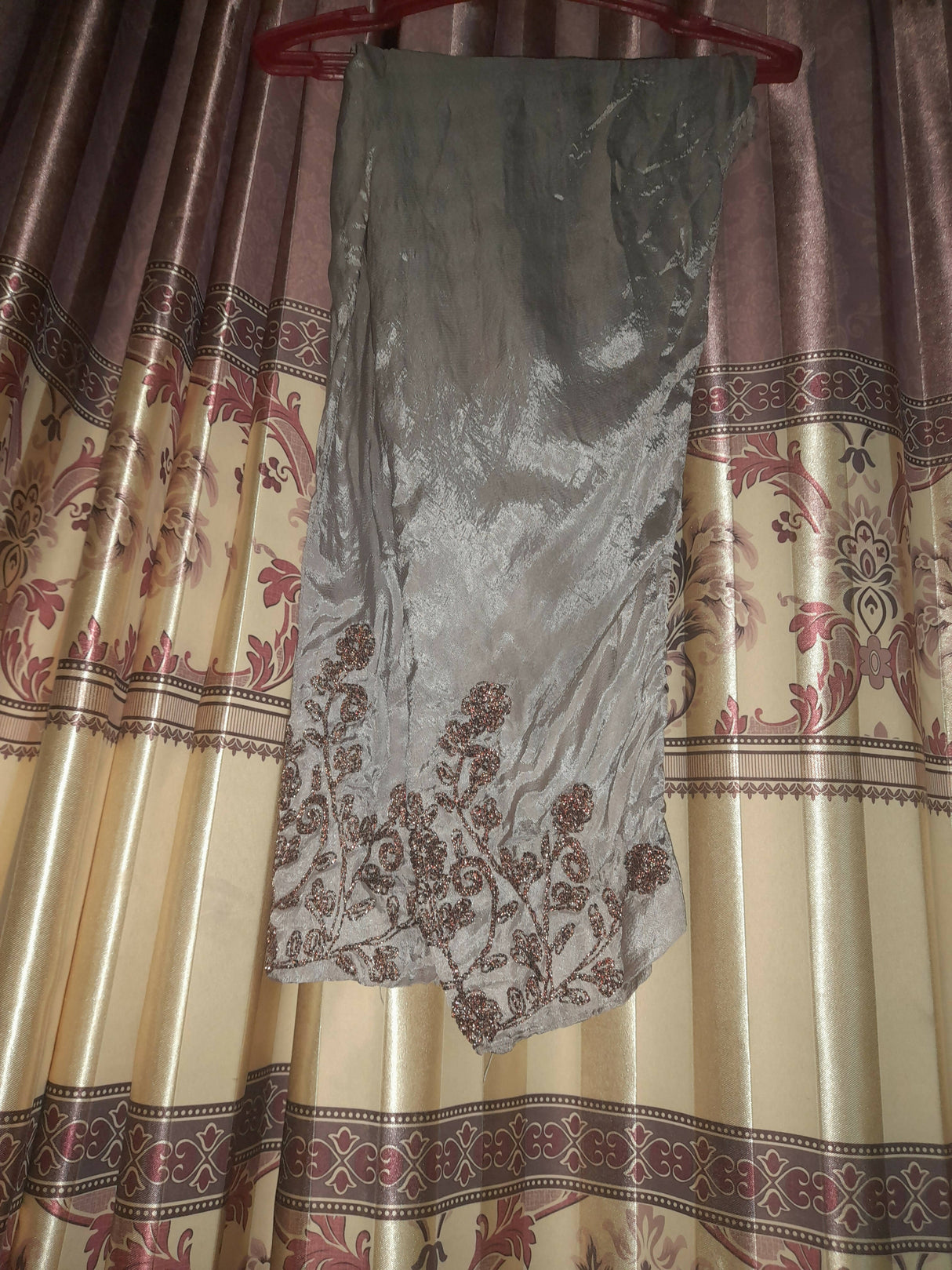 Grey Net Frock | Women Frocks & Maxis | Small | Preloved