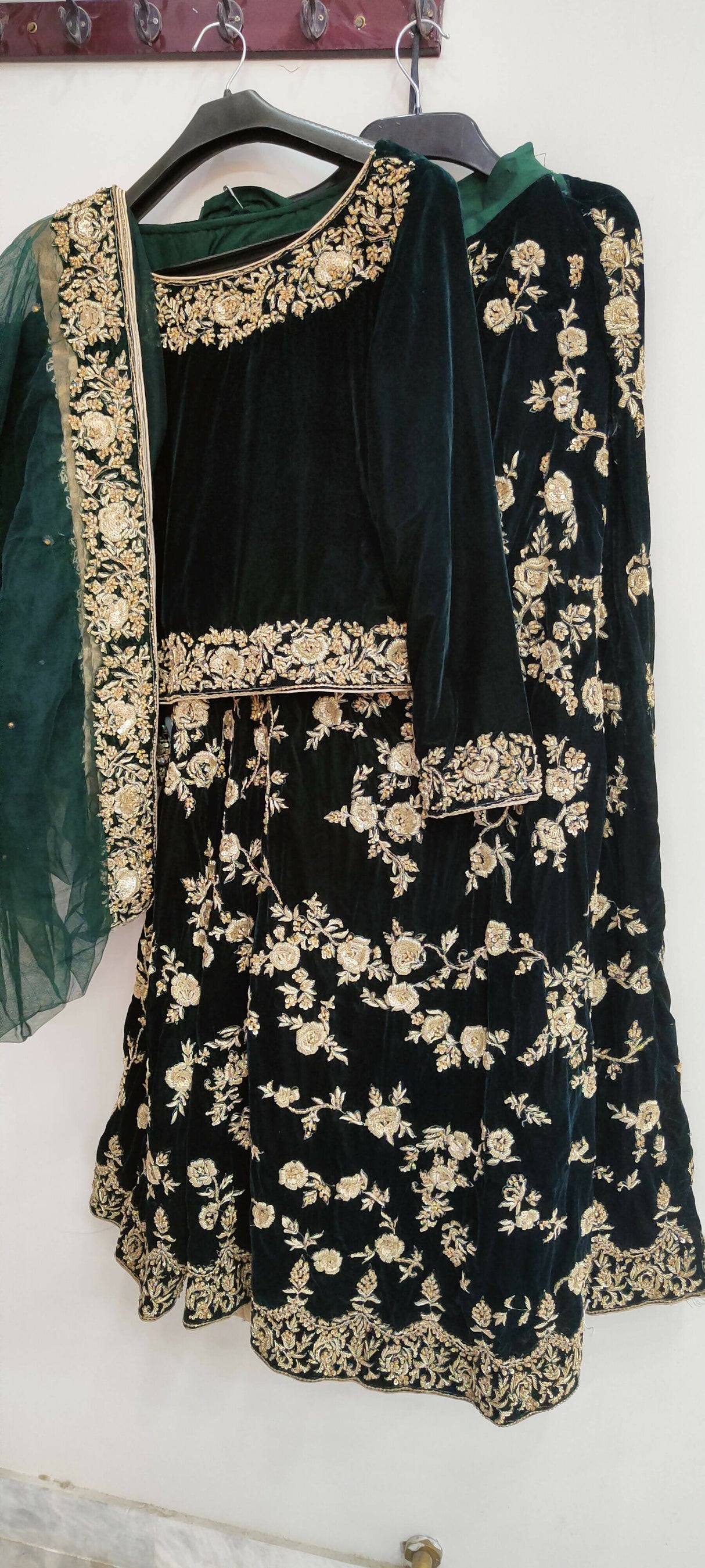 Velvet embroidery lehnga | Women Locally Made Formals | Medium | Worn Once