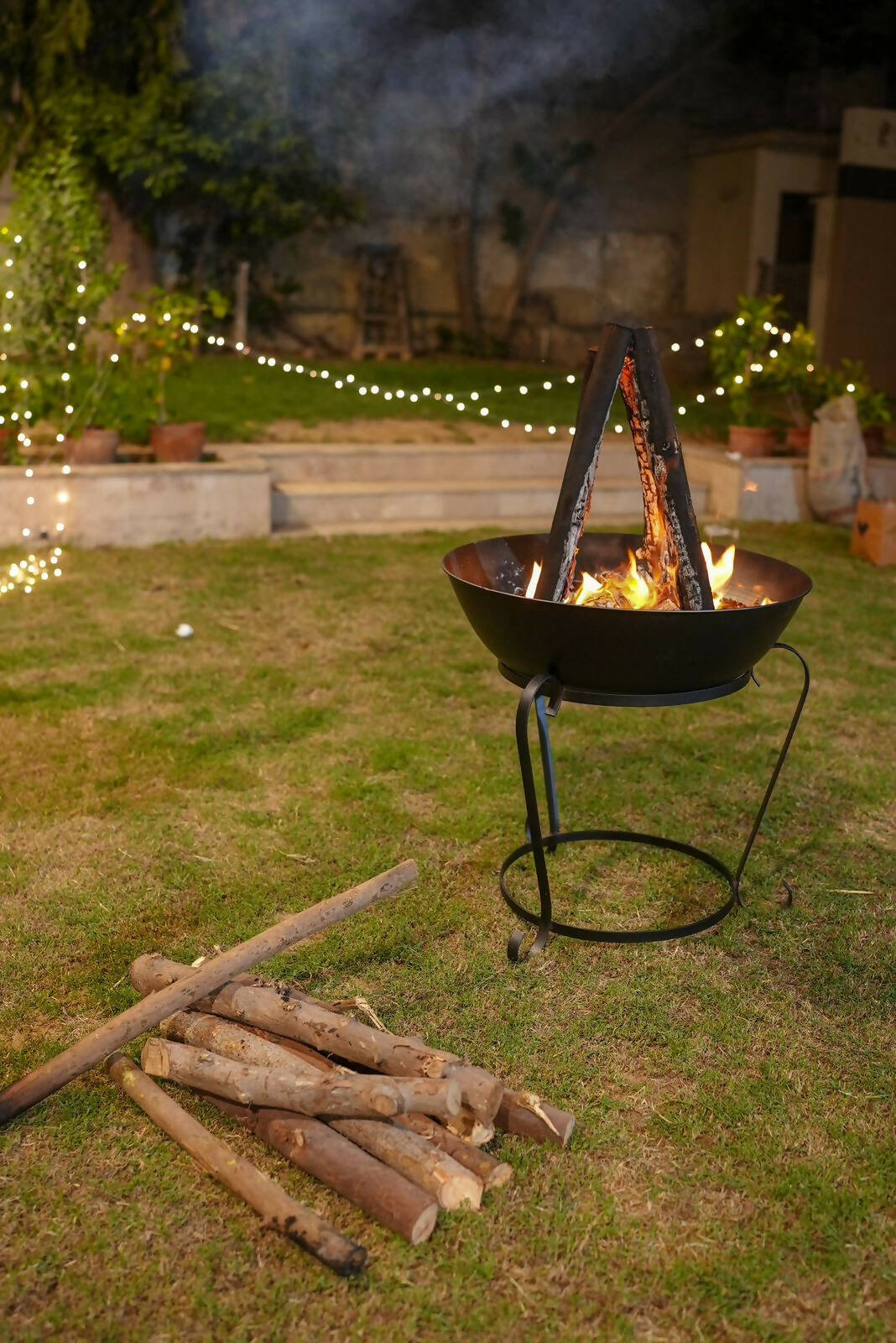 Portable Firepit With Black Stand | For Your Home | Kitchen | Brand New