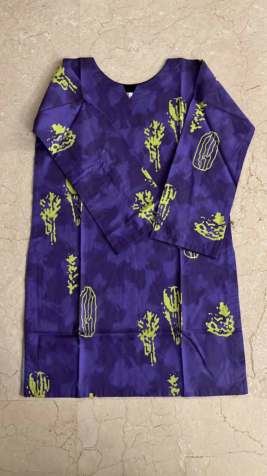 Purple Printed Kurta | Women Locally Made Kurta | Medium | Brand New