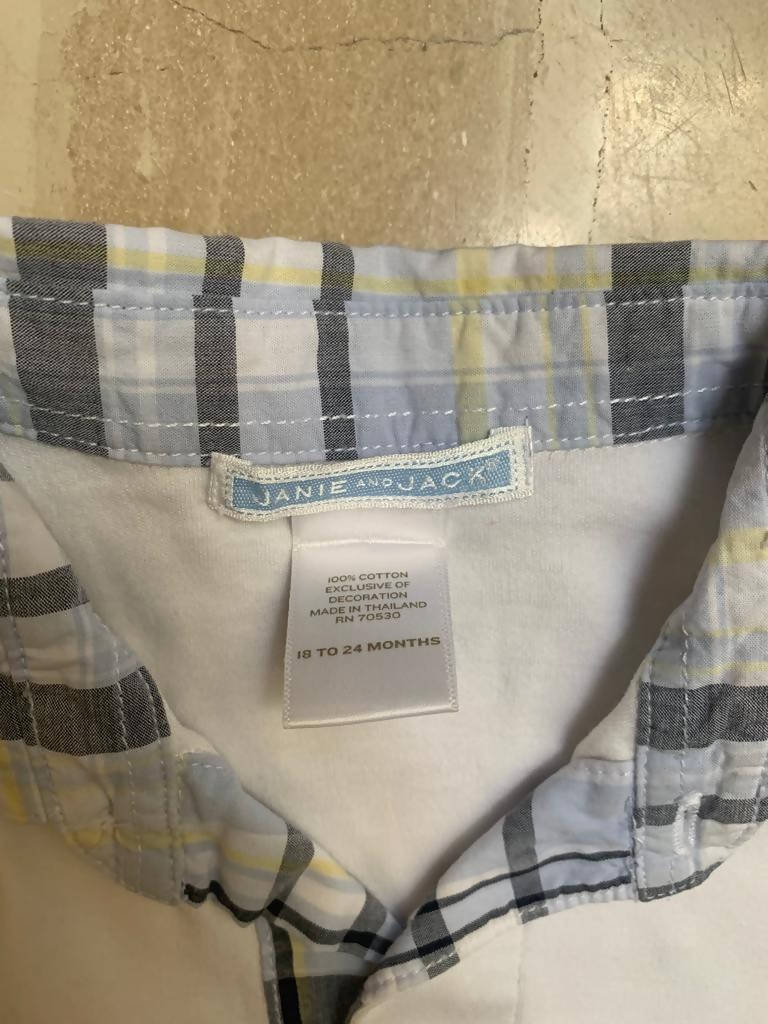 Janie & Jack | White Boy Shirt | Boys Tops & Shirts | Size 18-24 months | Preloved