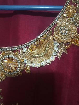 Maroon Cotton Silk Maxi | Women Frocks & Maxis | Medium | Preloved