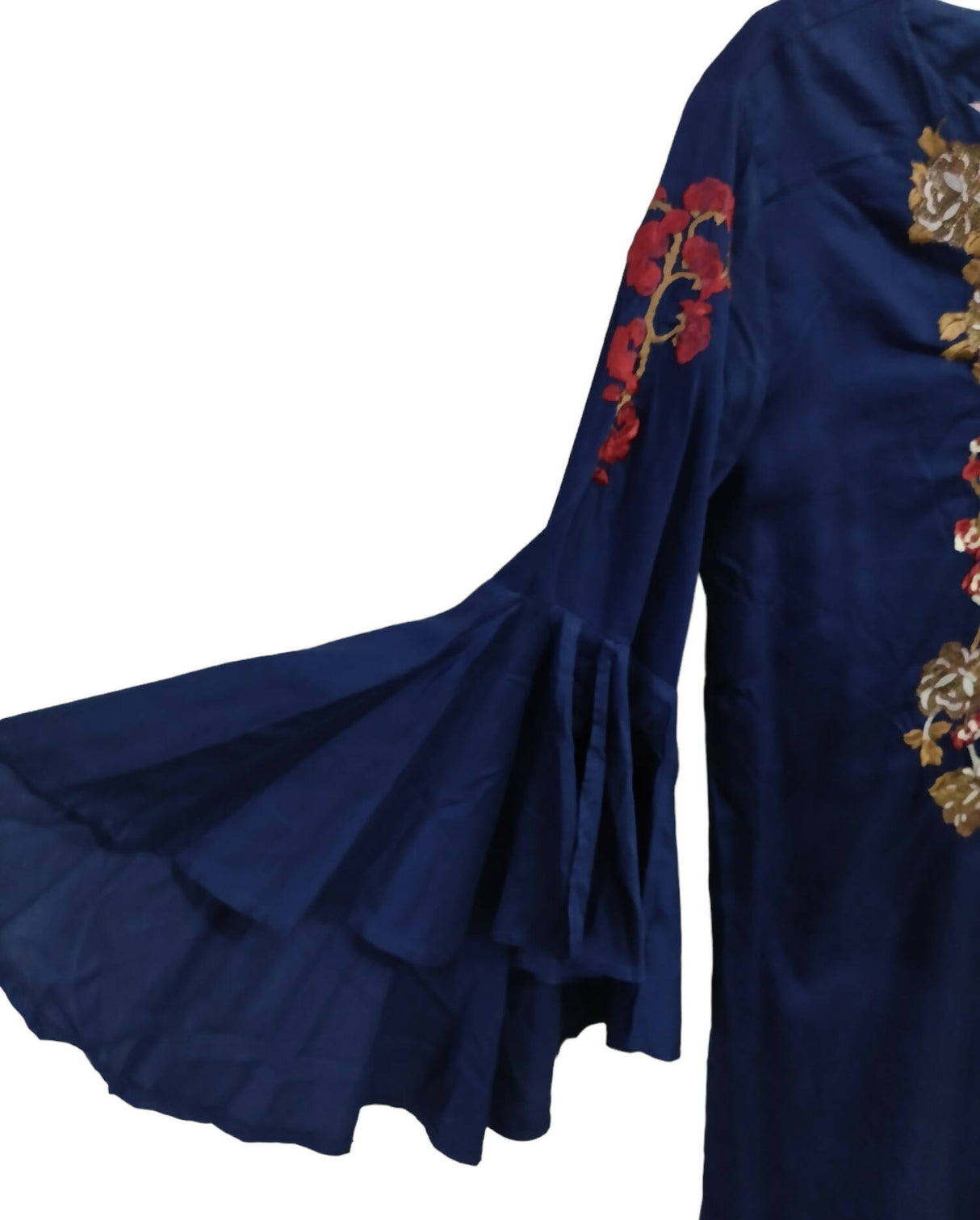 لباس کے لحاظ سے نسلی | بلیو خواتین کا کرتہ | خواتین کا برانڈ کرتہ | ایک بار پہنا