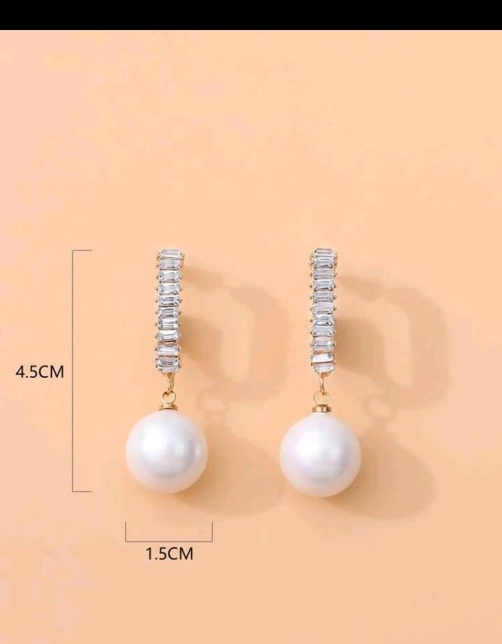 Shein | Rhinstone Faux Pearl Decor Earrings | Women Jewelry| Brand New
