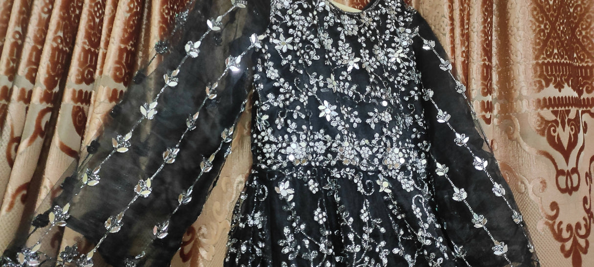 Fancy Mirror Work Maxi | Women Frocks & Maxis | Medium | Preloved