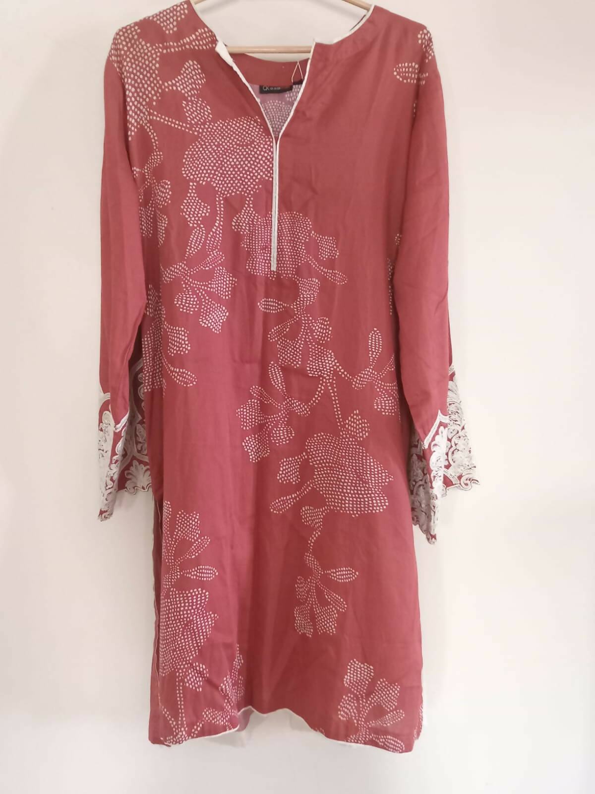 Alkaram | Red embroidered Kurta | Women Branded Kurta | Large | New