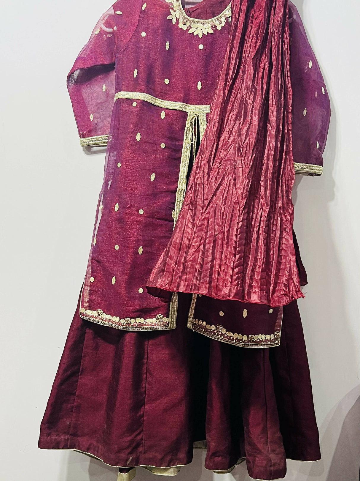 Kids Traditional Hand Work Suit | Kids | Girls Shalwar kameez | Size: 3-4 & 5-6 Yrs | Worn Once