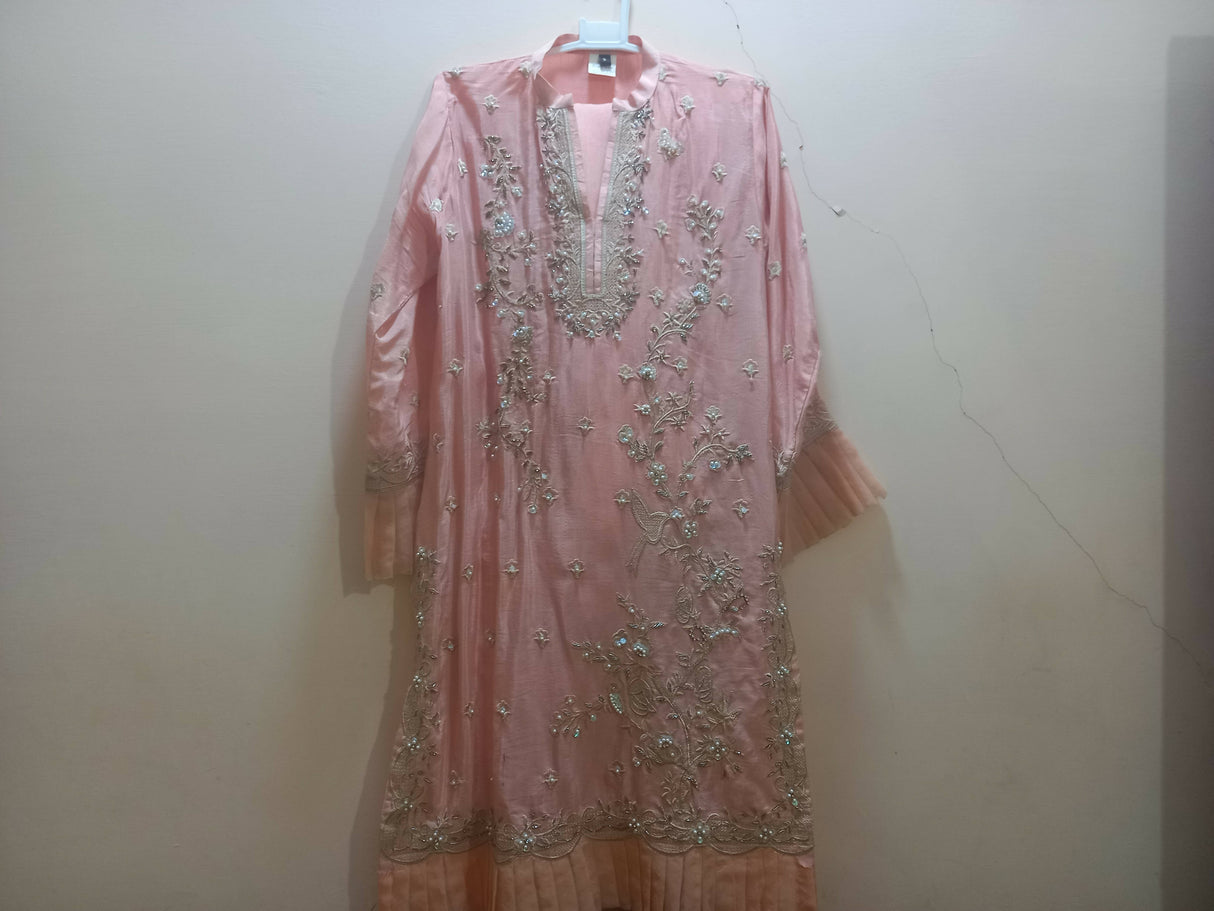 Tea Pink Fancy Suit | Women Locally Made Formals | Small | Preloved
