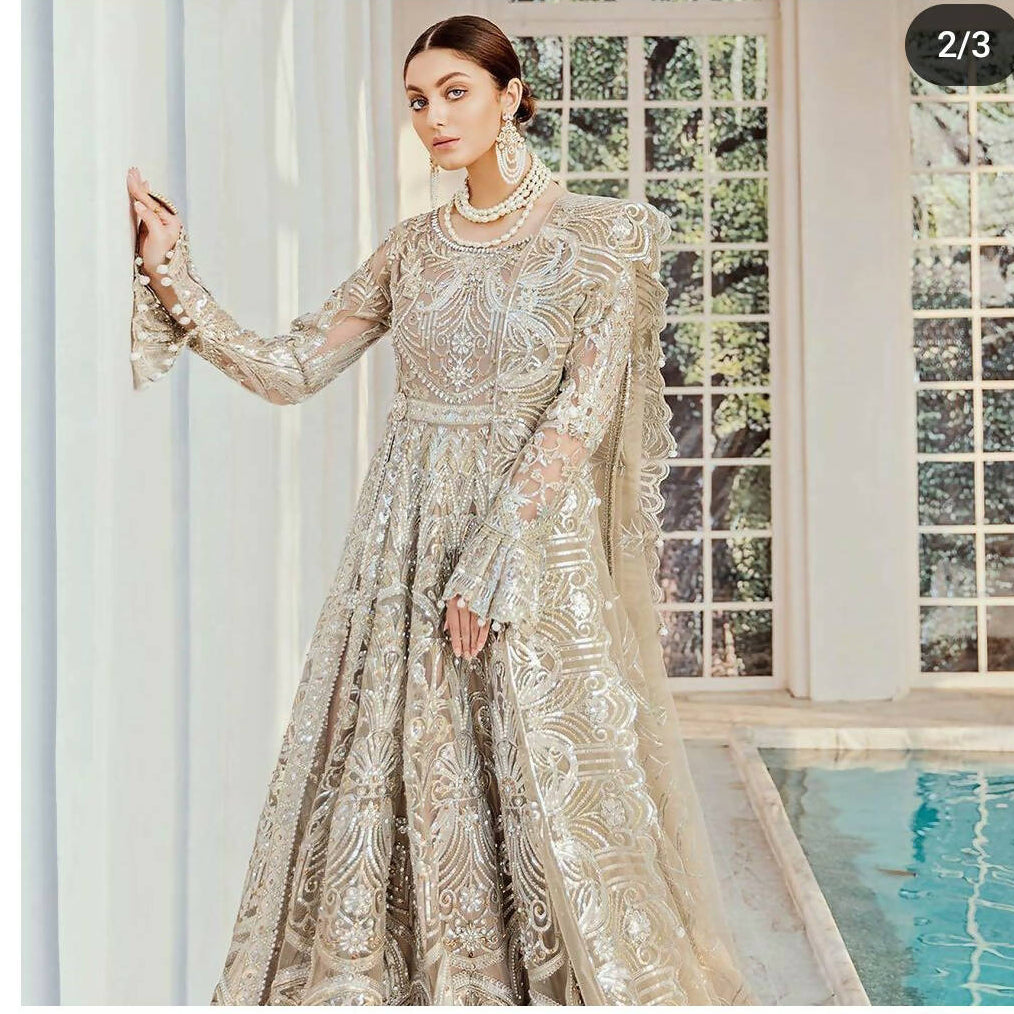 Stunning Golden Bridal Maxi | Women Bridals | Medium | Worn Once